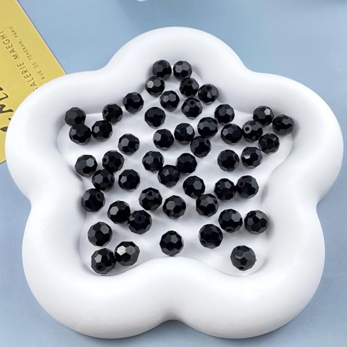 50 PCS 10mm Crystal Glass Beads Round Multiple Faceted Loose Spacer Glass Beads - Image 6