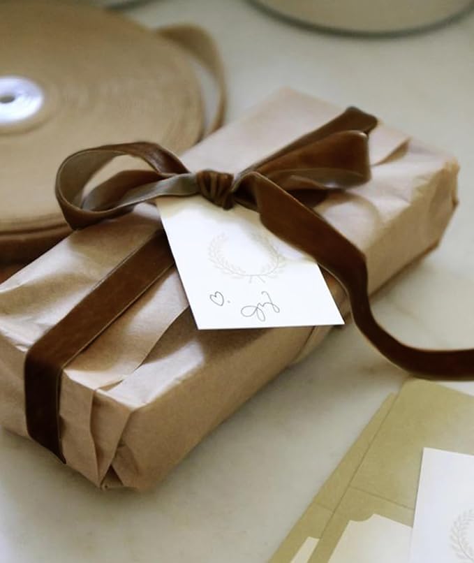 Brown Velvet Ribbon 1'' 25 Yards - Image 6
