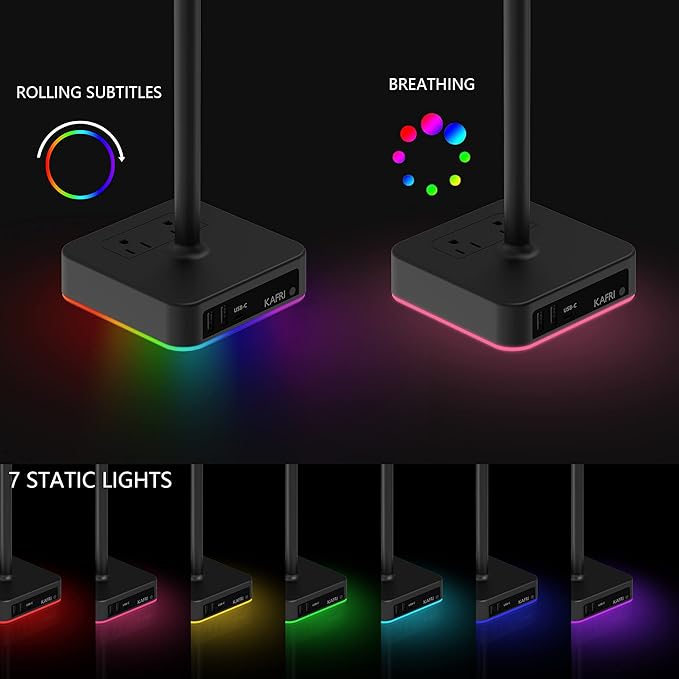 KAFRI RGB Dual Headphone Stand - Image 2
