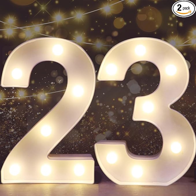 Pooqla Decorative Led Light Up Number Letters by Pooqla