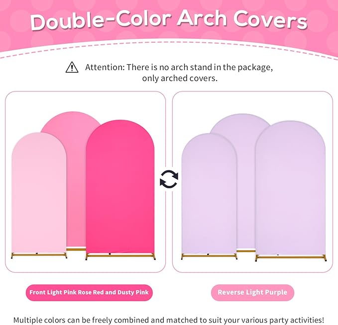 SoarDream Wedding Arch Cover Double-Sided Spandex Fitted Wedding Arch Stand - Image 2