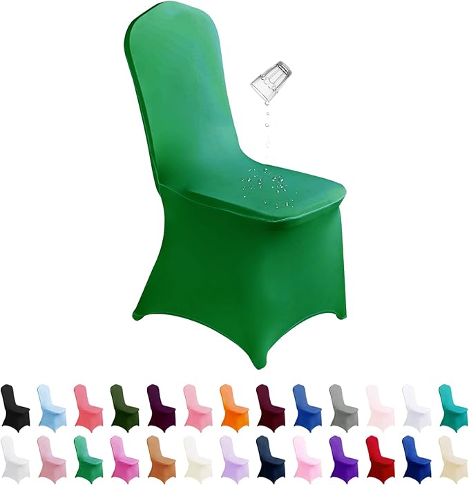 SUPERO Waterproof Spandex Chair Cover 25PCS, Stretch Dining Chair Covers by SuperO