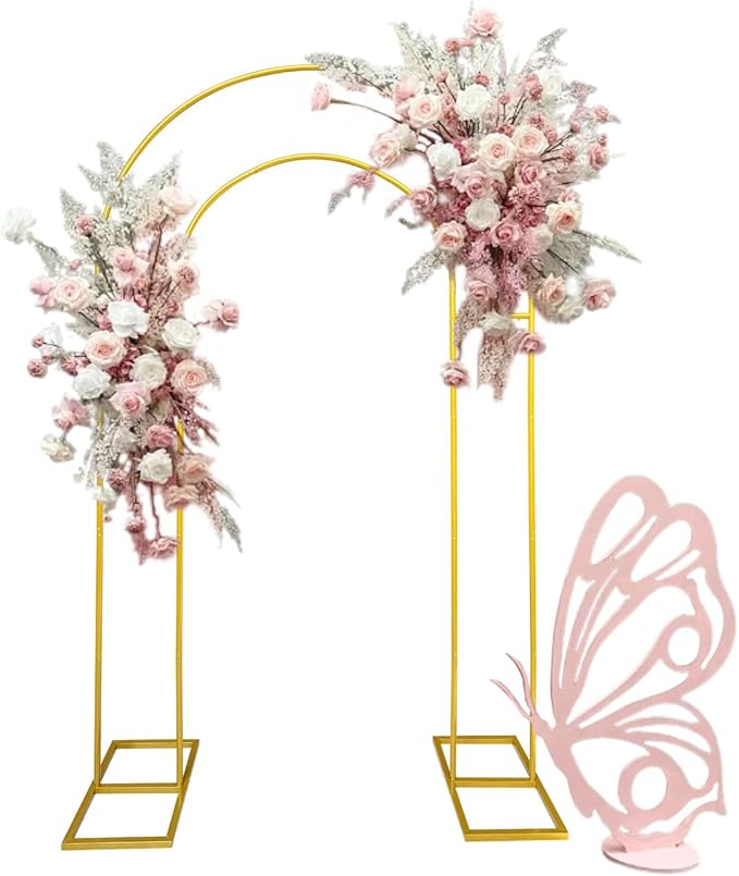 Open Arch Backdrop Stand, Double Arch Frame U Shaped Wedding Arches by SPRITEDISPLAY