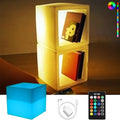 Mr.Go 16-inch SEMI-Storage LED Light Cube, Rechargeable RGB Color Changing by MRGO