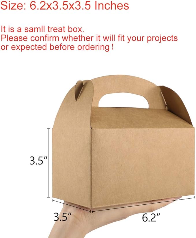 ValBox Treat Boxes 30 Pack Brown Kraft Paper Gable Gift Boxes - Image 2