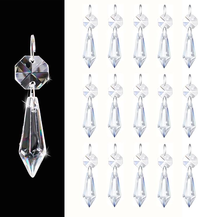 Premium Clear Crystal Glass Drops 2.4" by kehail