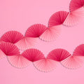 xo, Fetti Pink Paper Fan Garland - 6 Ft. | 3D Bachelorette Party Decorations by xoFetti