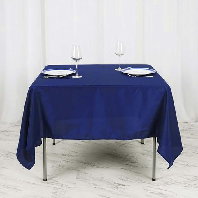 Efavormart 70" Square Linens Navy Blue Wholesale Linens Polyester Square Linen - Image 9