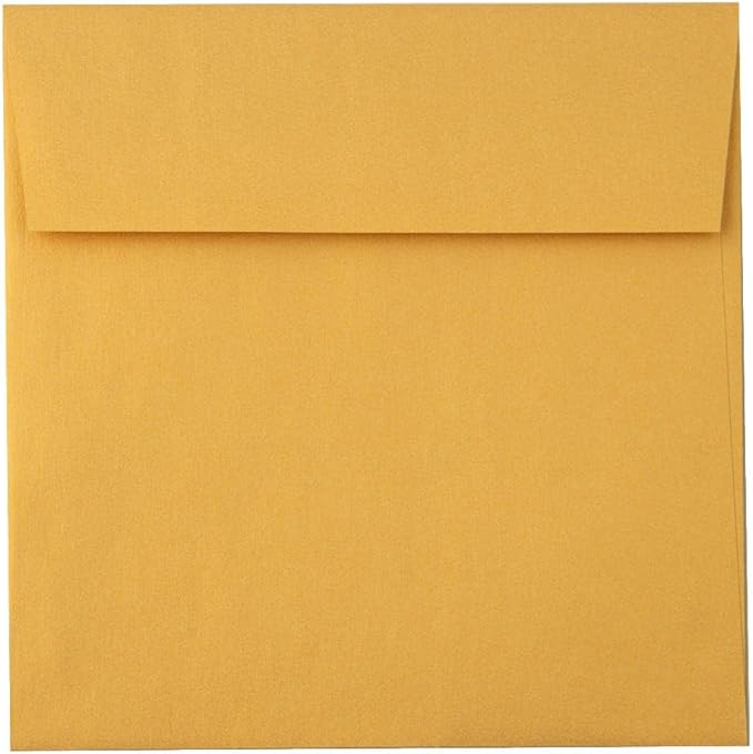 LUXPaper Square Invitation Envelopes | Peel & Press | 5 3/4" x 5 3/4" | Gold - Image 2