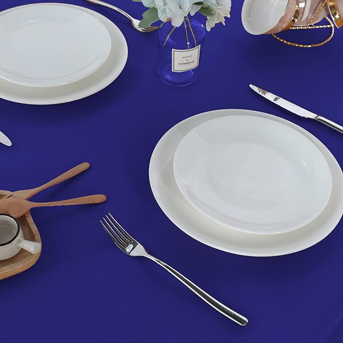 Fitable Rectangle Tablecloth Stain and Wrinkle Resistant Washable Polyester - Image 4