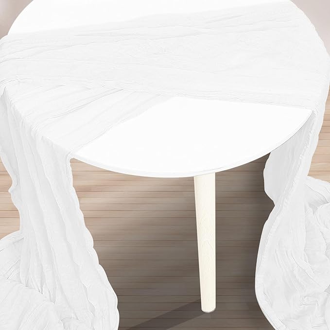 6 Pack White Cheesecloth Table Runner 35x120 Inch 10Ft Rustic Gauze Cheese - Image 3