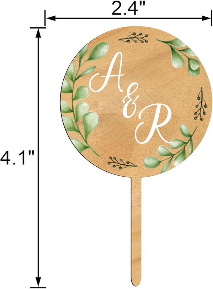 Custom Cupcake Toppers Cake Decorations in Wood - Image 8