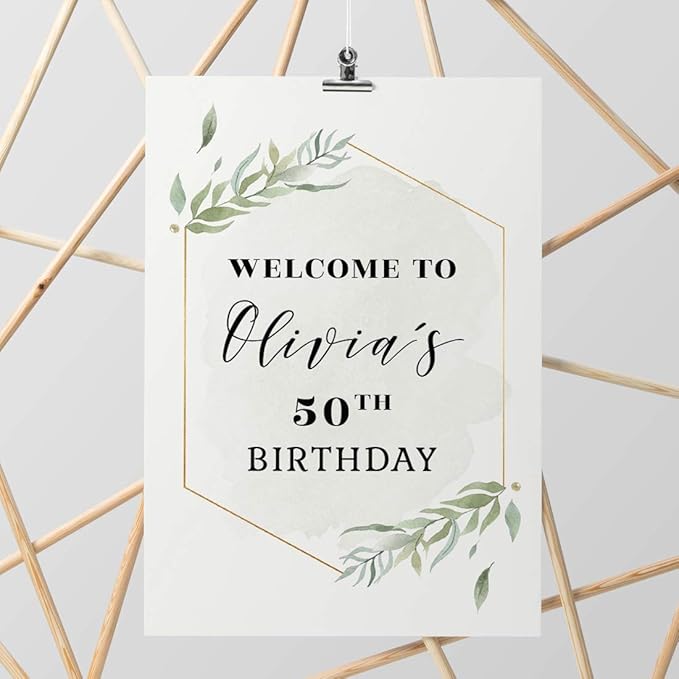 Andaz Press Personalized Extra Large Birthday Easel Board Party Sign, 12x18-inch - Image 2