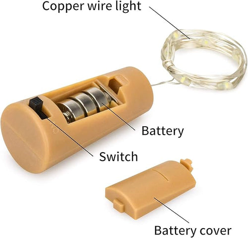 10 Pack 20 LED Wine Bottle Cork Lights Mini Fairy String Lights Copper Wire - Image 2
