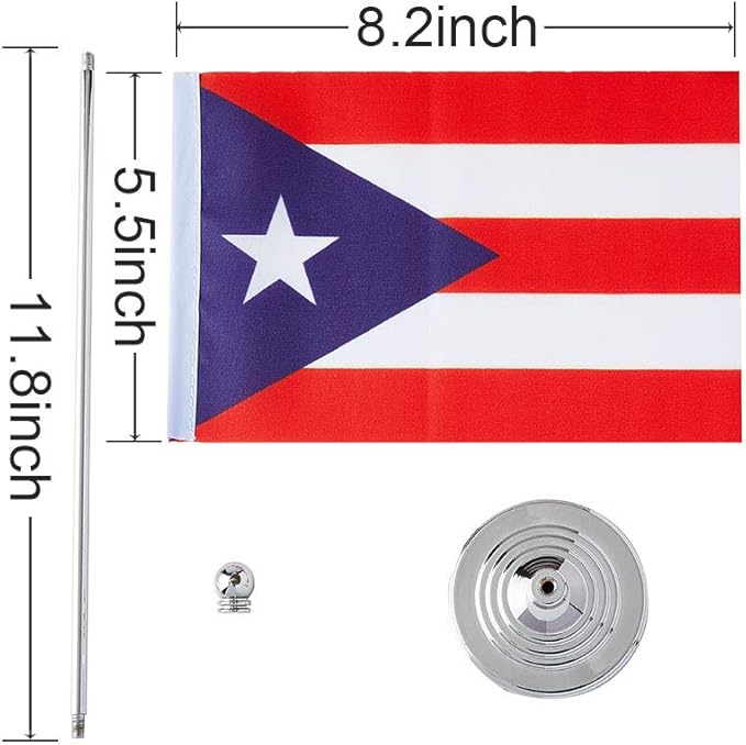 Puerto Rico Flag Puerto Rican Flags, Small Mini Puerto Rican Desk Flag - Image 2