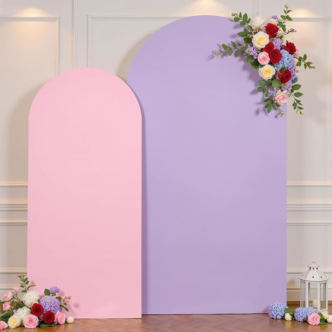 Pink Purple Arch Backdrop Cover - Image 8