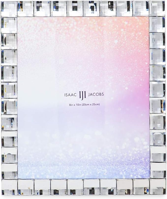 Isaac Jacobs Decorative Sparkling Jewel Picture Frame, Photo Display & Home - Image 2
