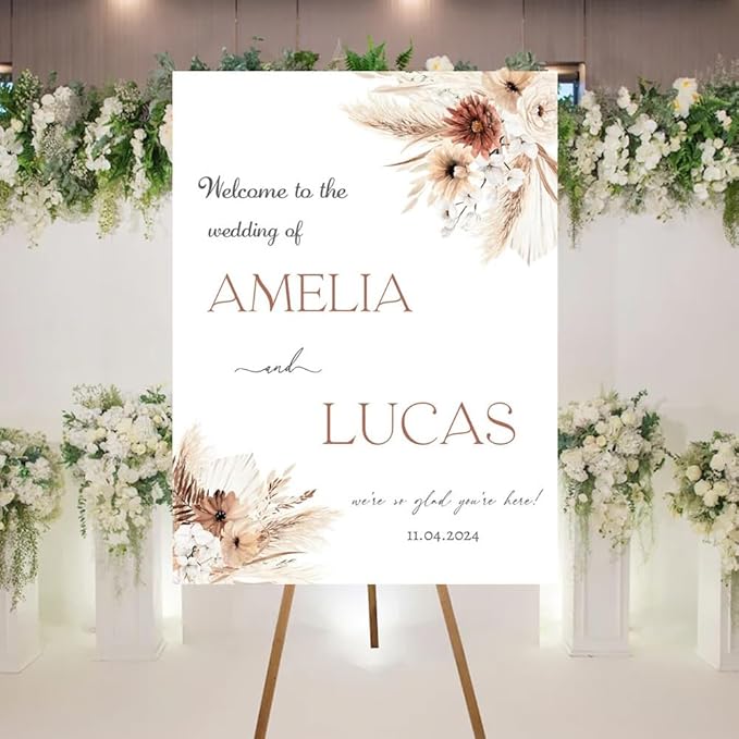 Welcome To Our Wedding Sign, Personalized Wedding Welcome Sign, Fall Wedding by Unknown
