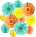 12pcs 6’’ 8’’ Honeycomb Balls Tissue Paper Fans Party Honeycomb Ball Fans Wall by Yangeey