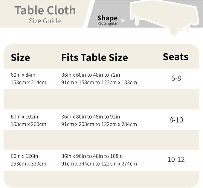 Ivory 6 Pack Polyester Table Cloth 60 x 126 Inch, Rectangle Tablecloths - Image 3