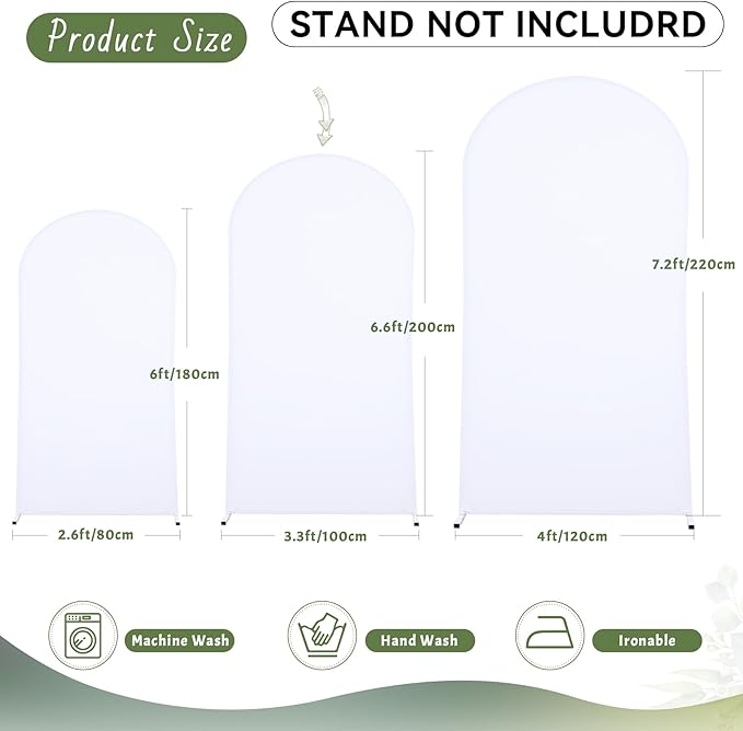 6FT White Arch Backdrop Cover - Image 3