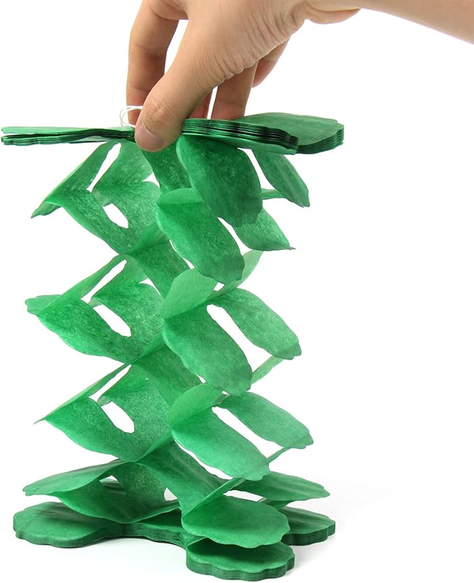 Sage-Green Pink-Gold Party-Decorations Streamers Garland - Image 4