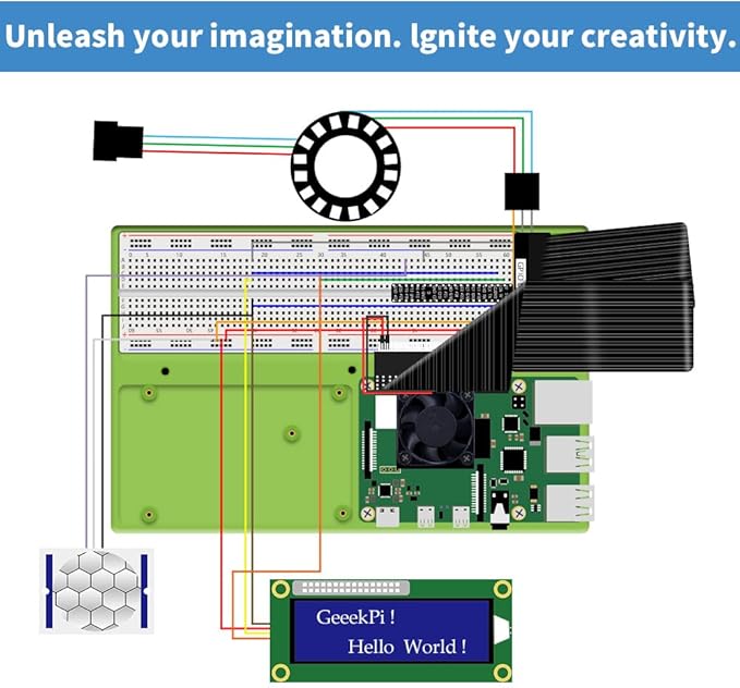 GeeekPi Complete Starter Kit for Raspberry Pi 4B, Python C Java Scratch Code - Image 3