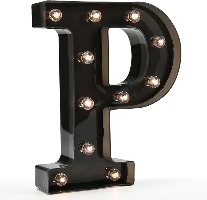 Light Up Black Alphabet Marquee Letters Sign LED Marquee Number Lights Sign by OYCBUZO