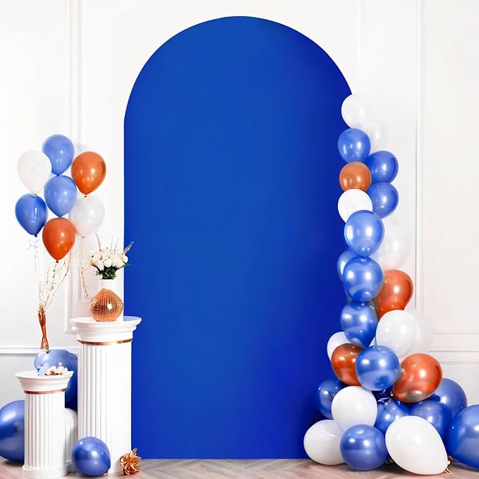 HEMMOTOP Blue Arch Cover 7.2 ft, Spandex Wedding Balloon Stretchy Arch Backdrop by Hemmotop