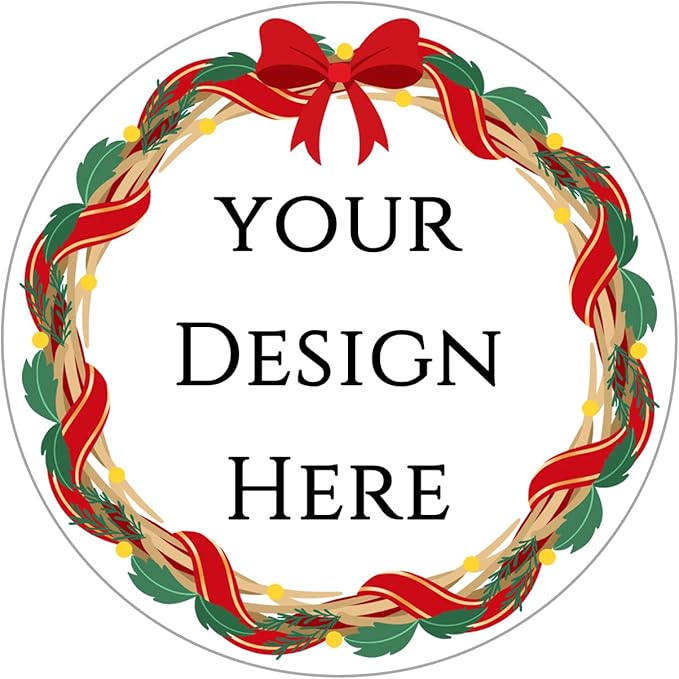 100-1000pcs Custom Stickers Merry Christmas Stickers Personalized Labels by Unknown