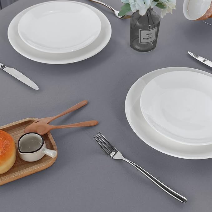 sancua 2 Pack Light Grey Tablecloth 60 x 84 Inch, Rectangle 4 Feet Table Cloth - Image 9