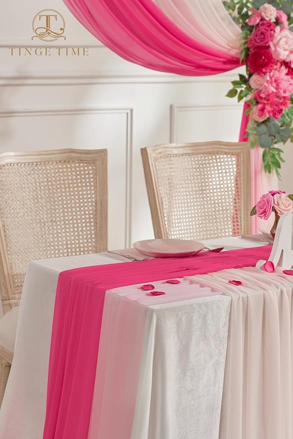 TINGE TIME 3 Panels Wedding Arch Draping Fabric, Wedding Arch Drapes - Image 5
