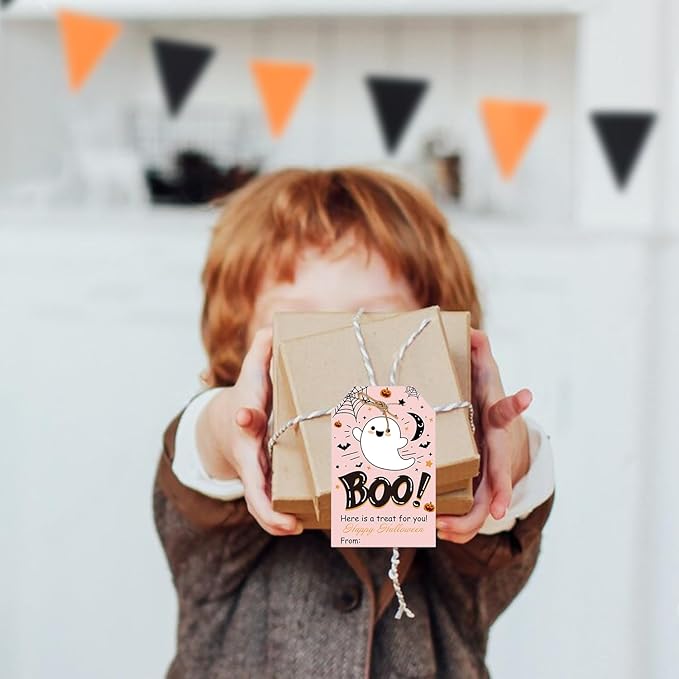 Aukolass 50Pcs Boo Gift Tags, Halloween Treat Tag - Image 6