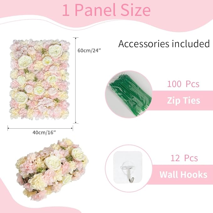 Artificial 3D Flower Wall Panel - Image 8