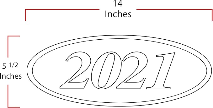 EZ-Line Oval Model Windshield Year Stickers - Image 2