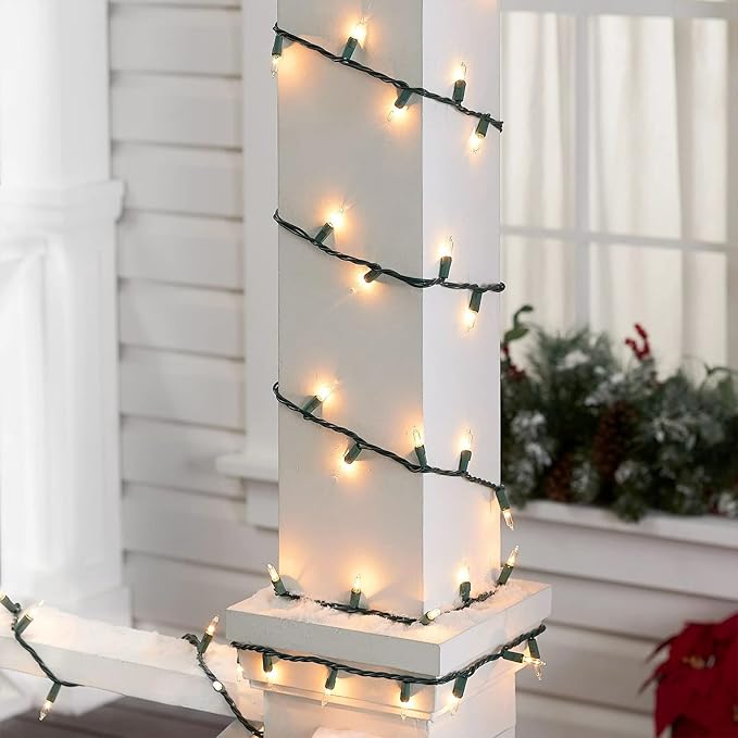 Christmas Lights for Tree 20Ft 100 Count Mini Lights Green Wire Christmas Tree - Image 7