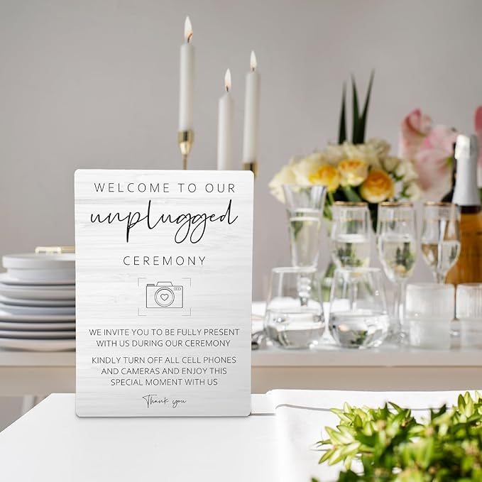 Wedding Welcome Sign, Wedding Wooden Sign Stand 5x7inch, Welcome to Our - Image 3
