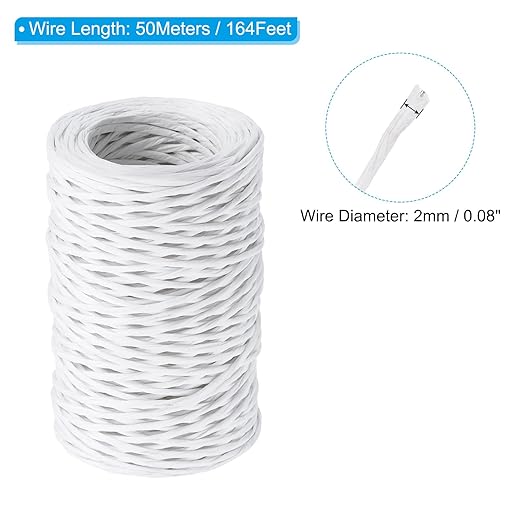 PATIKIL 164 Feet Floral Bind Wire Wrap Twine, 2mm Florist Wire Iron Wire Paper - Image 2