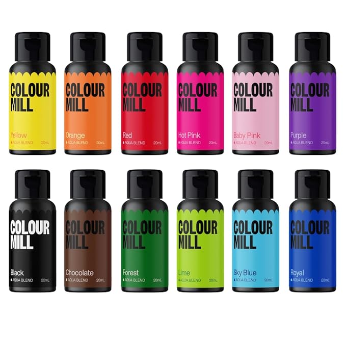 Colour Mill Kickstarter Pack Aqua Blend Water-Based Food Coloring, 20 by ColourMill