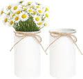 6" High Farmhouse Vases for Centerpiece, Rustic Mason Jars by JOYFERNAL
