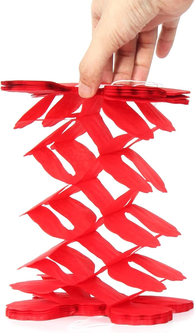 Red-Black Gold Party-Decorations Streamers Garland - Image 5