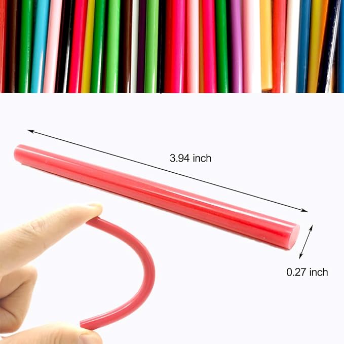 Colored Hot Glue Sticks for Hot Glue Gun 15 Colors 75 Pcs 7* 100mm Full Size - Image 2
