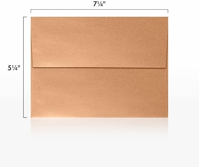 LUXPaper A7 Invitation Envelopes | Peel & Press | 5 1/4" x 7 1/4" | Copper - Image 3