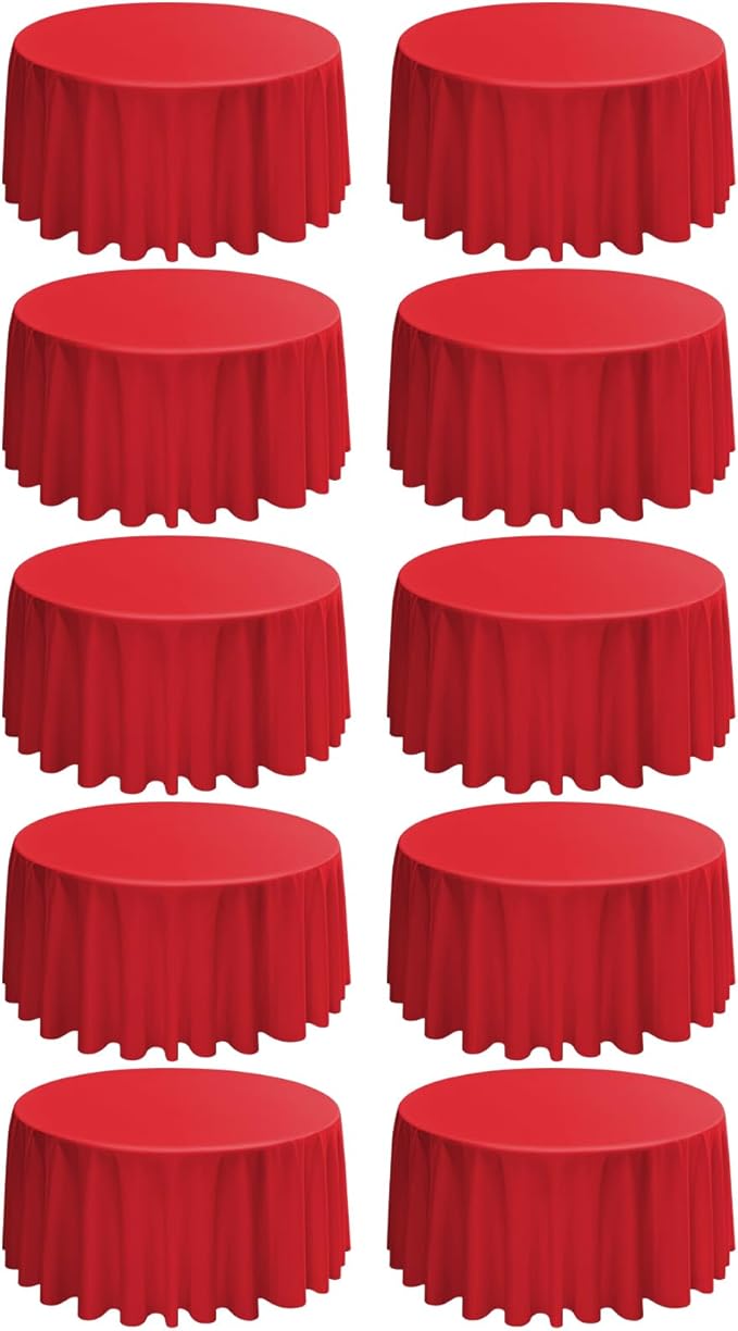 10 Pack Round Tablecloths by REWOMC