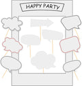 18pcs Blank Photo Booth Props Black Chalkboard Photo Booth Props Frame by WHQXFDZ