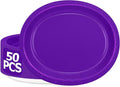 QZYL 50 Pcs Party Decorations, 12.2'' X 10.2'' Oval Large Plates by QZYL