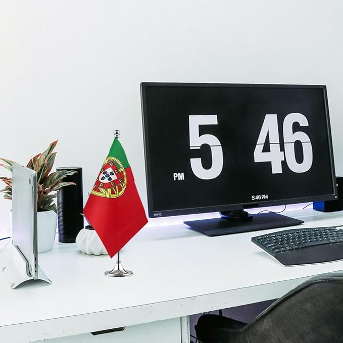 Portugal Flag Portuguese Flags, Small Mini Portuguese Desk Flag, Used - Image 5
