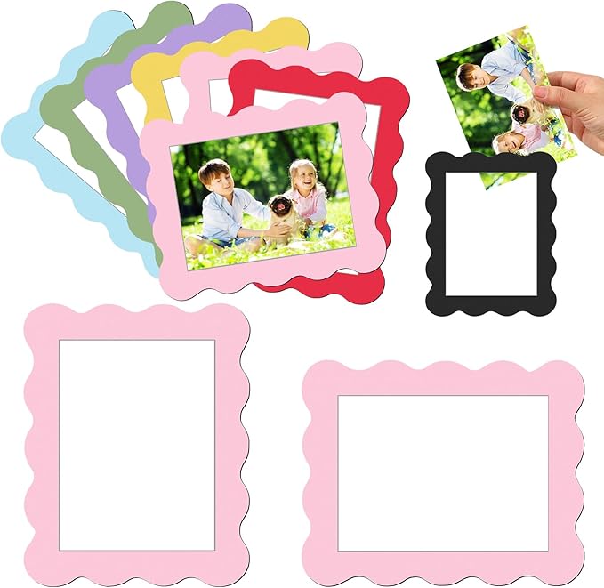 Kingdder 12 Pcs Scalloped Magnetic Picture Frame by Kingdder