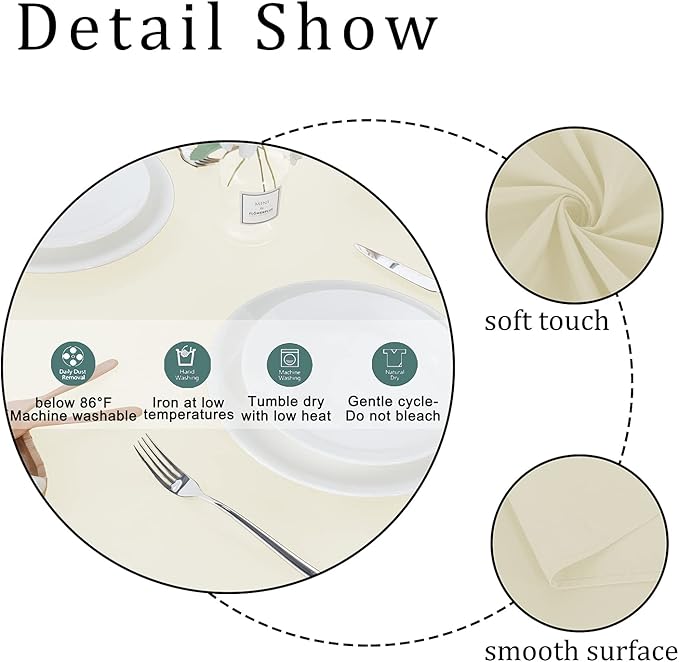 Fitable Rectangle Tablecloth Stain and Wrinkle Resistant Washable Polyester - Image 5