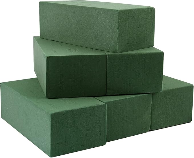 KIMOBER Wet Floral Foam Bricks, Large 9''Lx4''Wx3''H Green Foam Blocks by KIMOBER